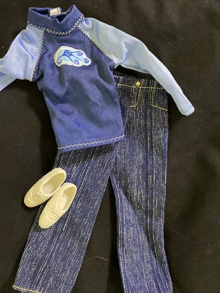 Vintage Ken Doll Sports Outfit Jeans matching shirt tennis shoes
