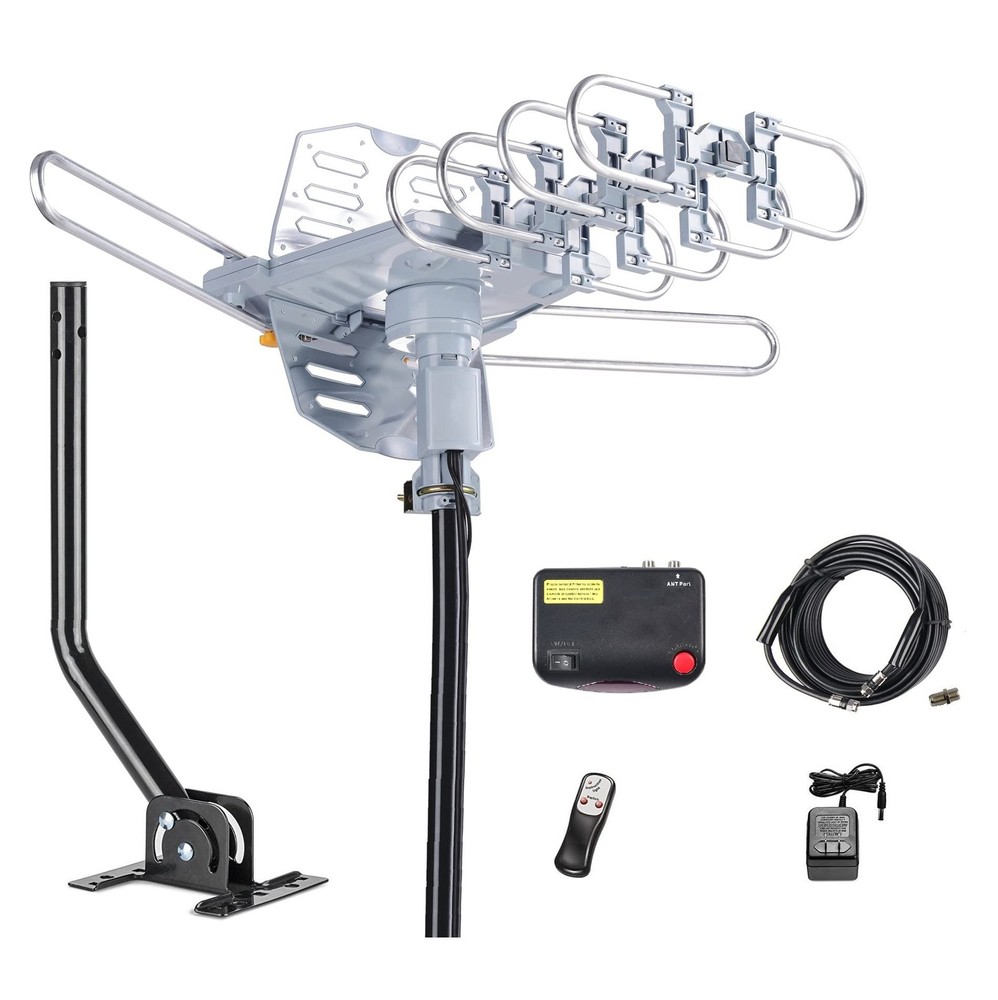 McDuory 150-Mile Digital HDTV Antenna with 360° Rotation and Amplifier