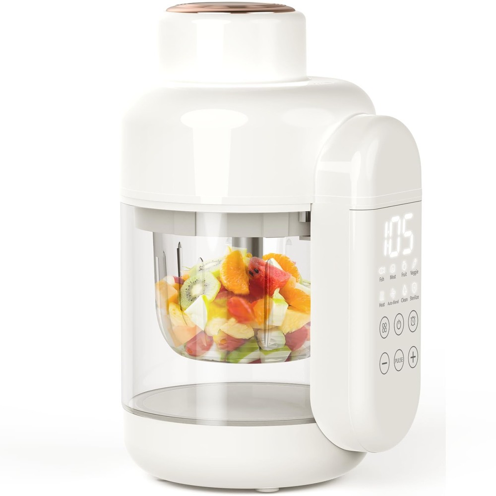 Baby Food Maker Glass Baby Steamer and Blender 10oz Non Plastic Food Processo...