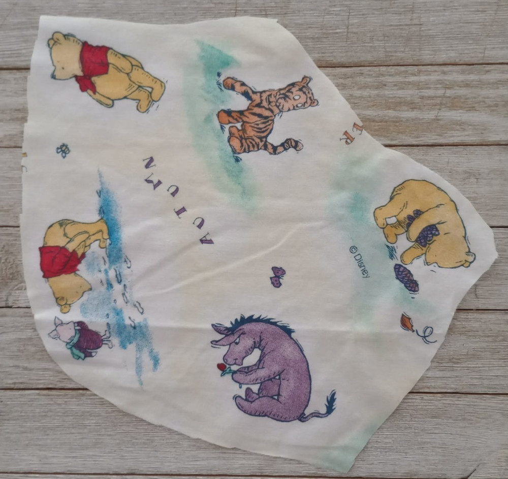 disney classic pooh eeyore fun fabric scrap piglet 10 by 7 inch #1006 1pc new