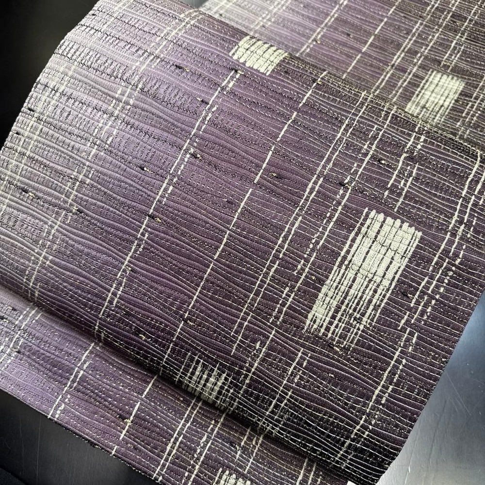 Fukuro Obi 464cm (183in) Pure Silk Kimono Waist Sash Good Condition