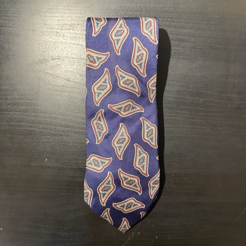 Vintage Christian Dior Monsieur Tie - Paisley - Italian Silk - Made In USA READ