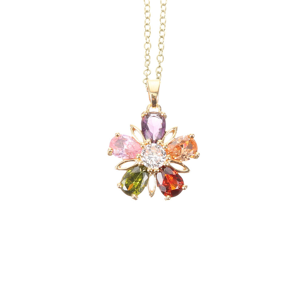 Chain Jewelry Women Korean Style Flower Pendant Choker