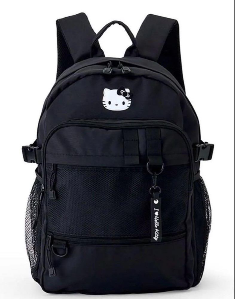 Hello Kitty Backpack for Women Fashion Black Sanrio Japan Kawaii Bag
