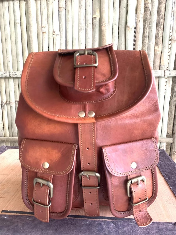 Leather BackPack Rucksack Travel Laptop Bag For Men's and Women's Assorted Sizes