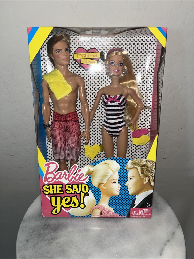 Barbie SHE SAID YES! Barbie & Ken 2 dolls T7431  NEW priced low see description