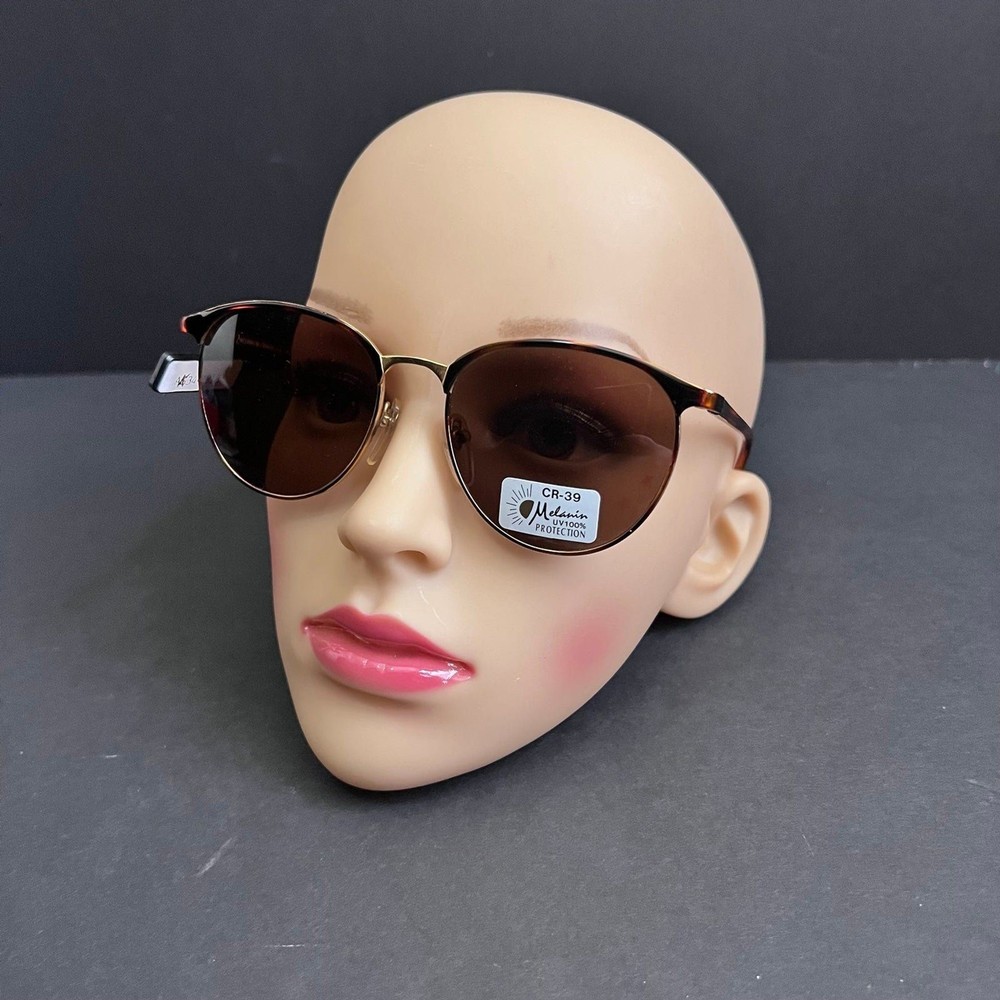 NWT Vintage Tortoise Shell Gold Melanin Retro Riviera Sunglasses