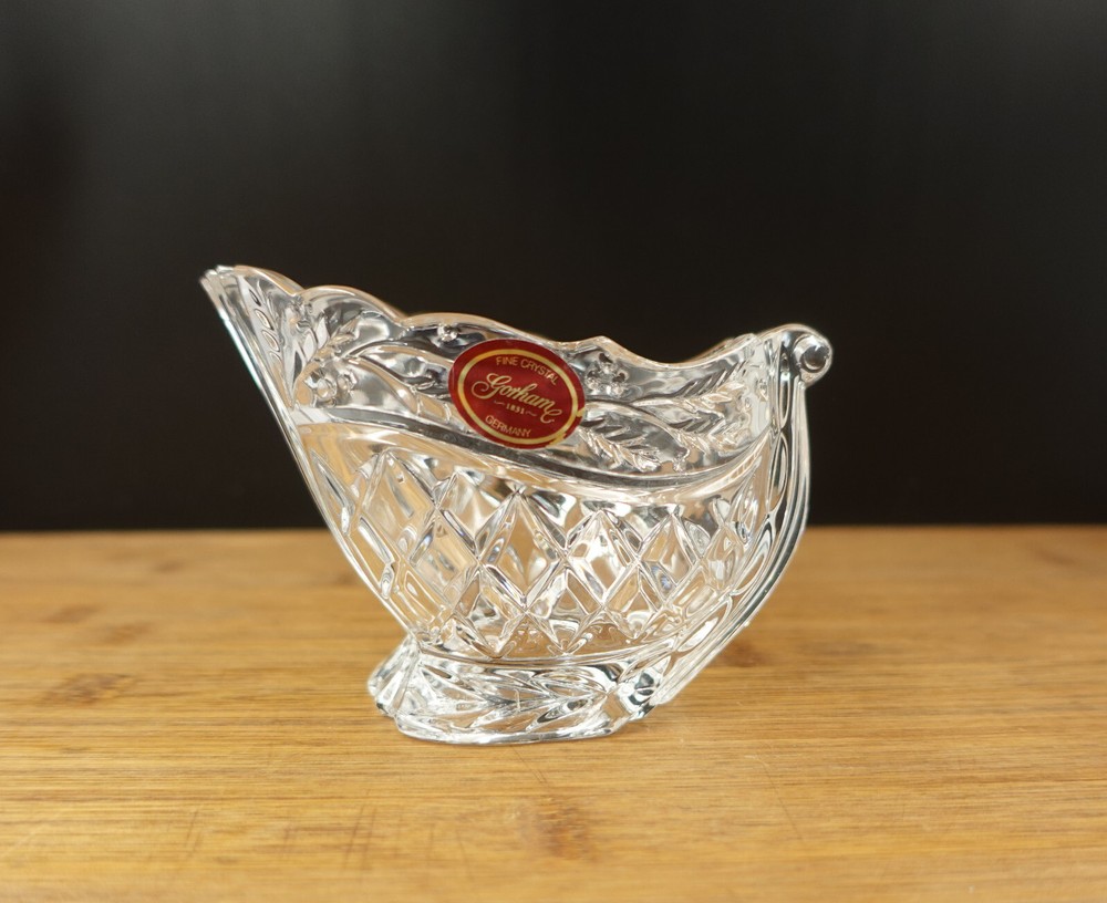 Gorham Germany 24% Lead Crystal Candy Dish 3.5x5 Inches