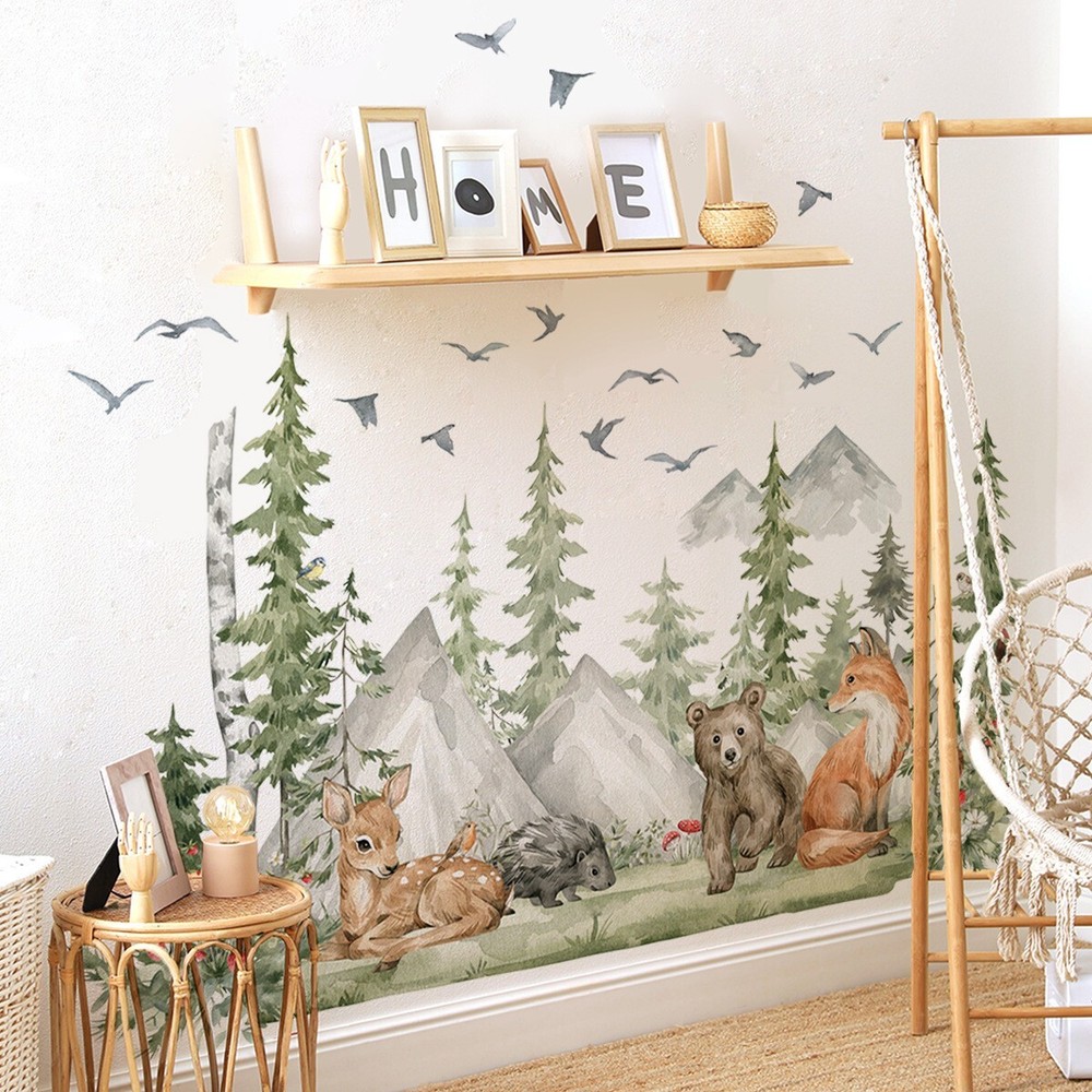 Animals Wall Decals for Nursery, Kidsroom Wall Stickers Baby Room