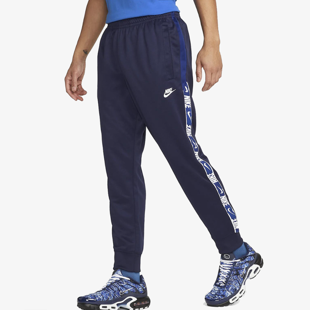 Nike Sportswear Repeat Mens Knit Track Training Jogger Gym Pant Blue XL