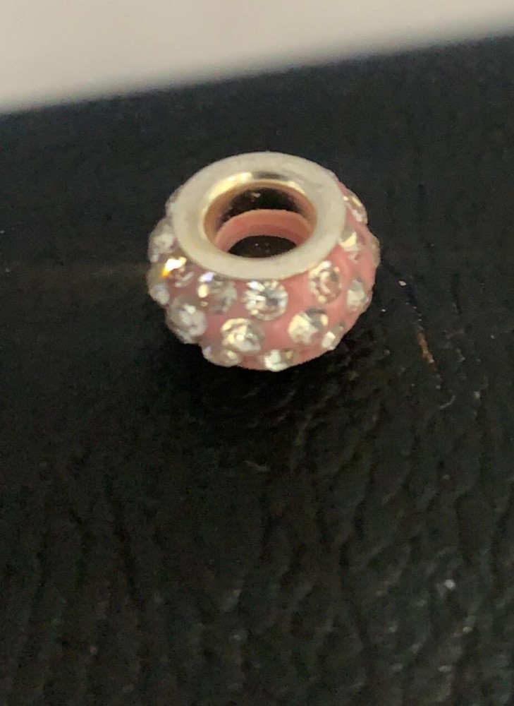 Elegant Mother’s Day Pale Pink Pandora-Style Crystal Spacer Bead Charm