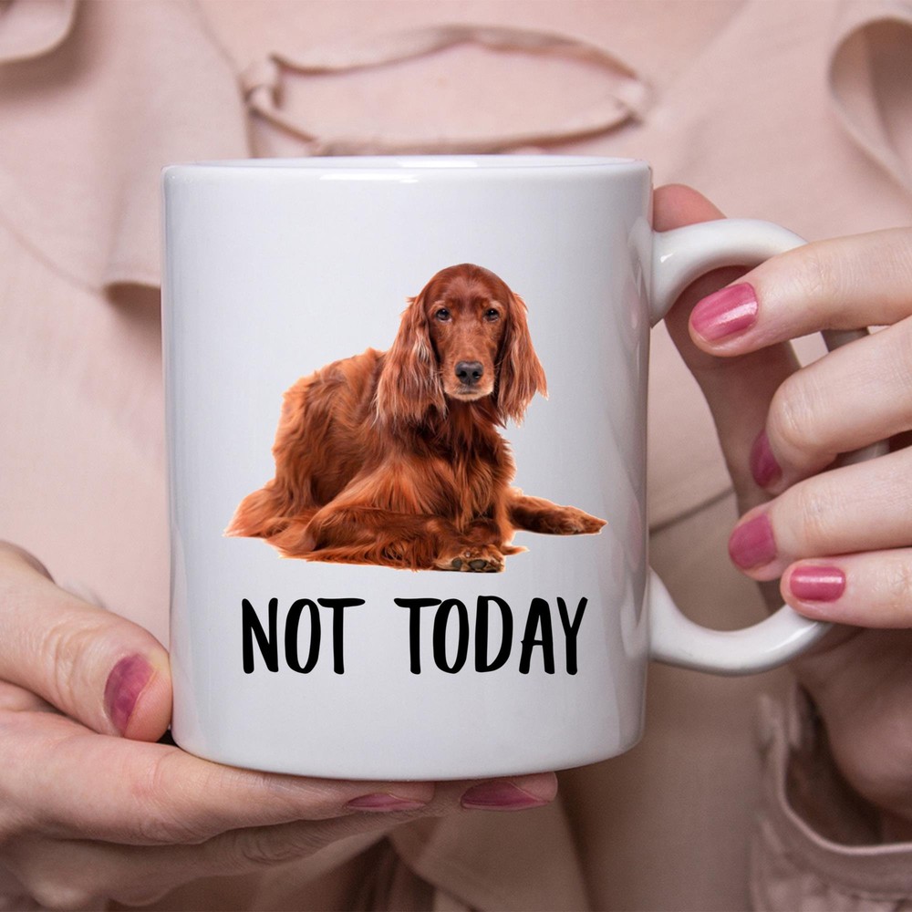 Funny Irish Setter Red Not Today Dog Mug Lazy Gift For Women Dogs Mom Coffee Mug