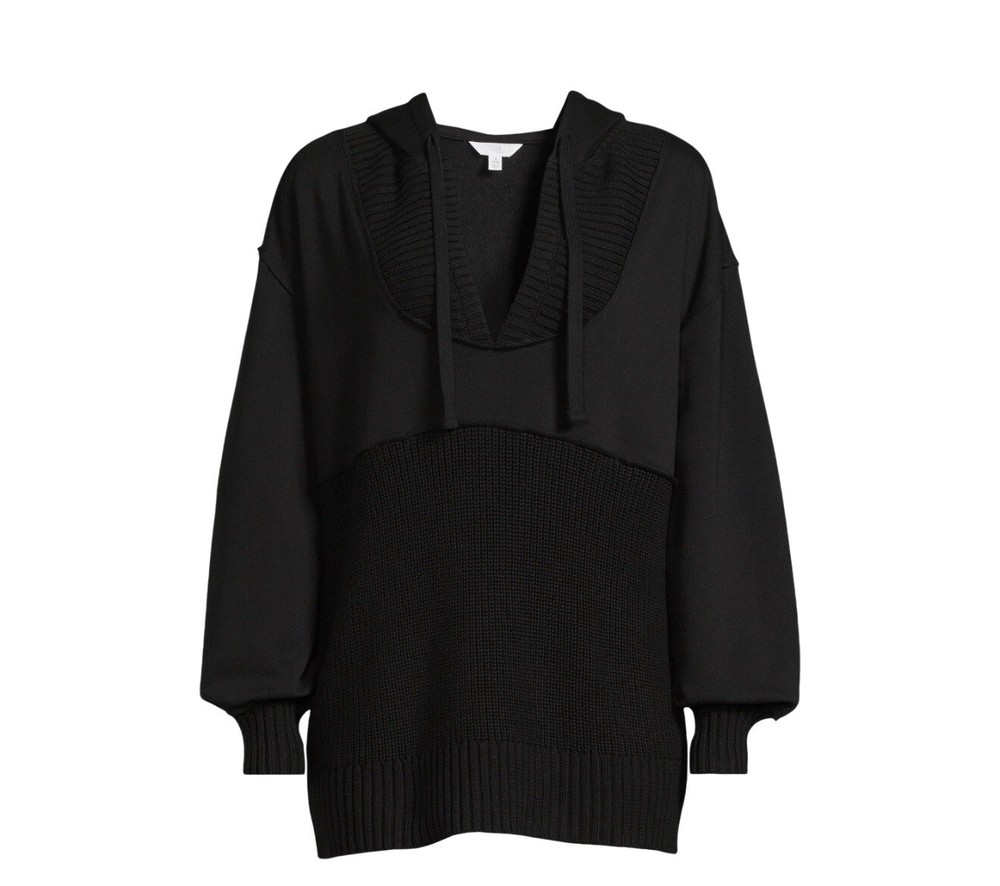 Time and Tru Womens Mixed Media Hoodie in 3XL Cozy Casual Style