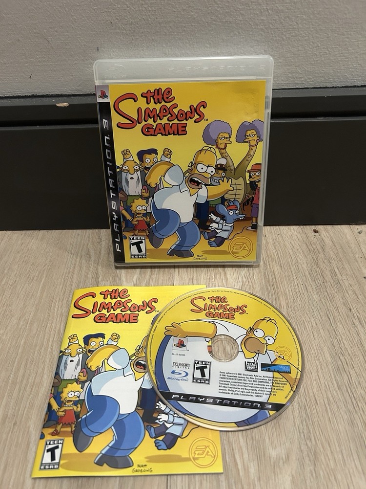 The Simpsons Game Sony PlayStation3 PS3 2007 with Manual, Tested