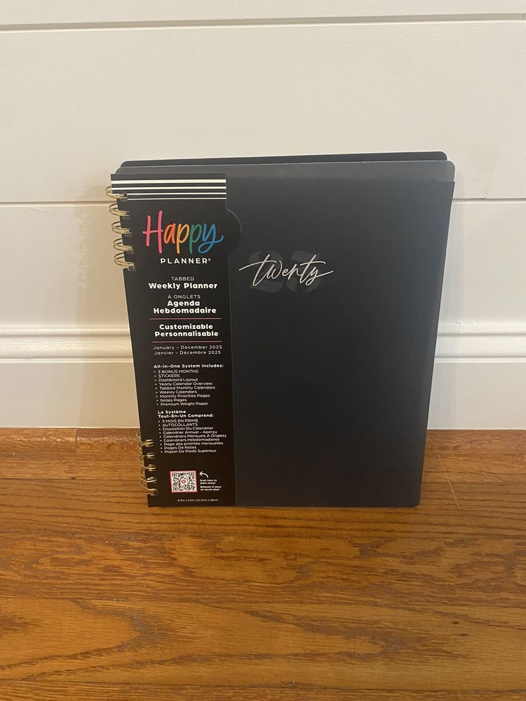 The Happy Planner 2025 Big Dashboard Layout Planner New Year Black Silver-image