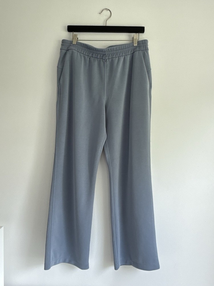 Lululemon Loungeful High-Rise Wide Leg Pants Blue Size 12 Relaxed Fit Adjustable