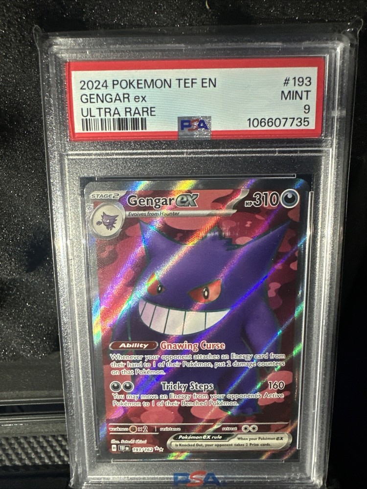 Gengar ex 2024 Pokemon TEF Ultra Rare PSA 9 Mint