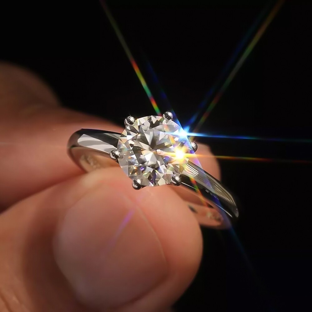 2.00 Ct Certified Round Cut White Diamond Solitaire Ring 925 Sterling Silver