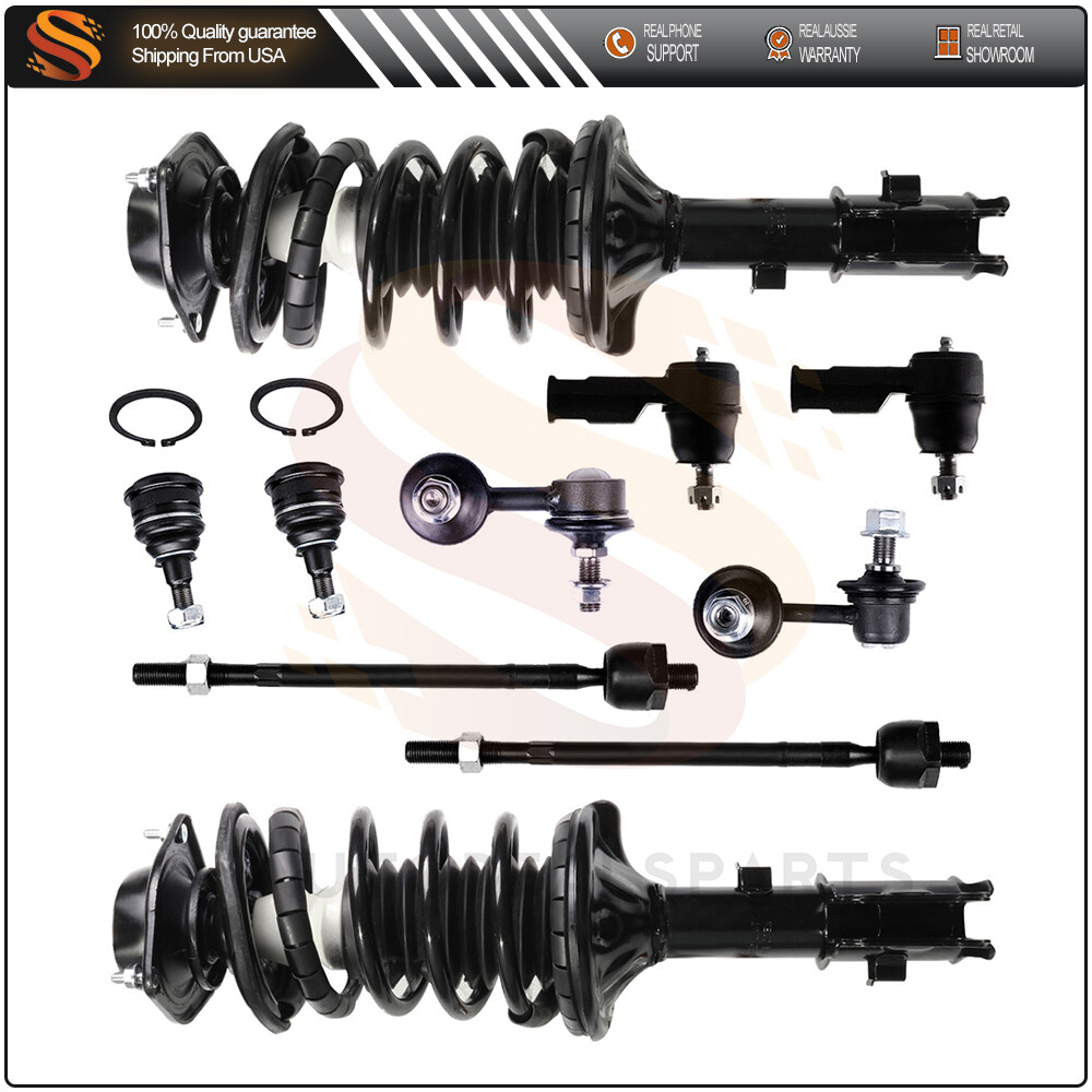 Hyundai Accent 2000-2005 Front Suspension Kit - Strut Stabilizer Ball Joint Tie Rod  