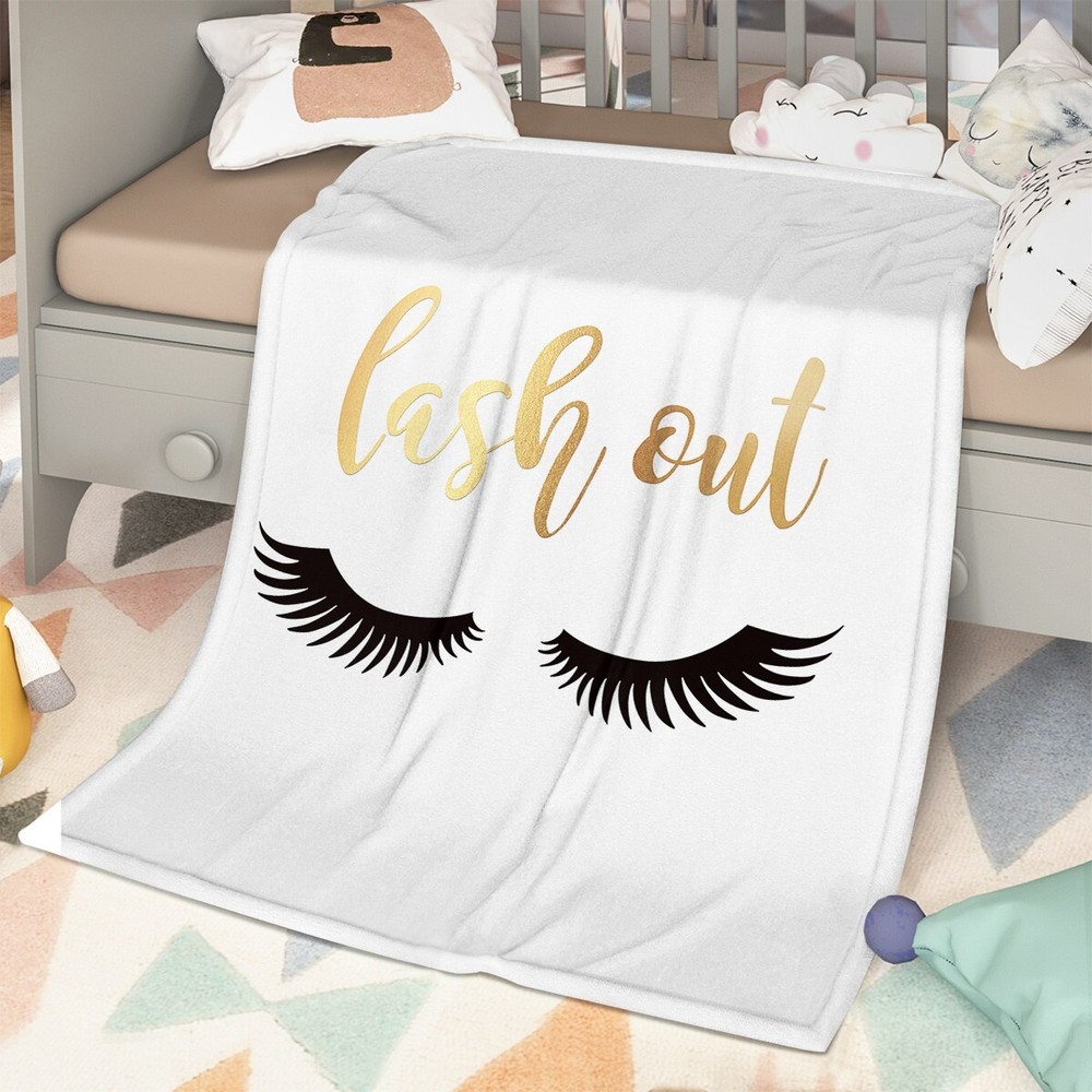 Flannel Velvet Blanket Long Eyelashes