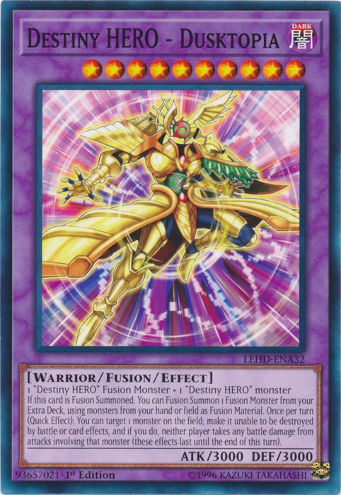 Destiny HERO Dusktopia LEHD-ENA32 Common 1st Edition Near Mint Legendary Duelists