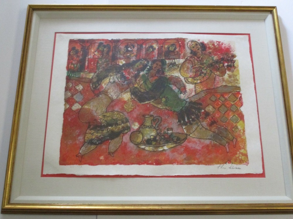 THEO TOBIASSE  LITHOGRAPH ABSTRACT EXPRESSIONISM FRENCH LIMITED MODERNIST SIGNED