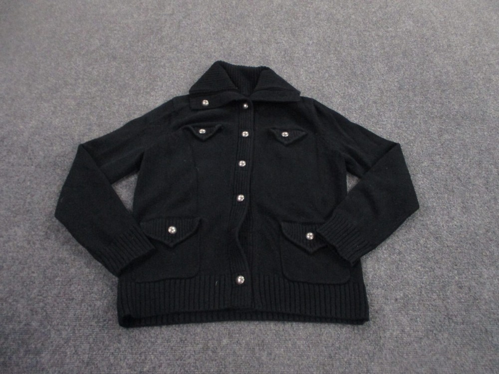 Polo Ralph Lauren Sweater Adult M Black Cardigan Sailor Button Casual Womens