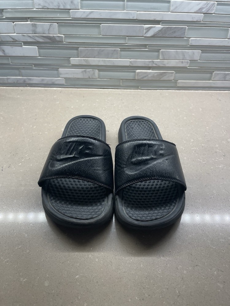 Nike Benassi Just Do It Mens Slide Sandals Black US 6