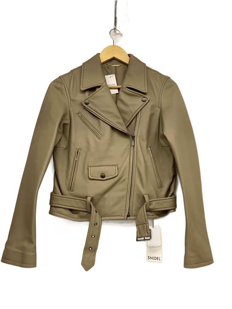 Snidel Leather Jacket Blouson/1/Sheep Leather/Beg/Swfj211001 6681