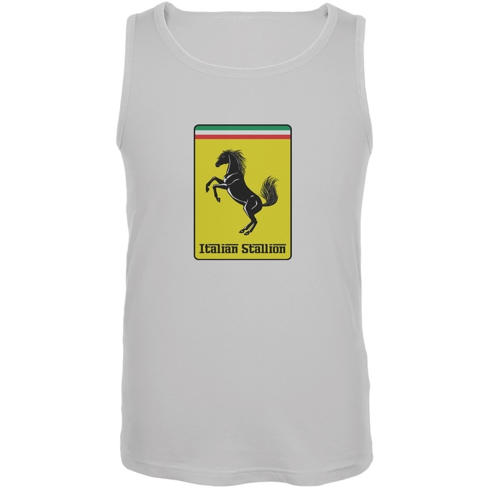 Italian Stallion White Adult Tank Top