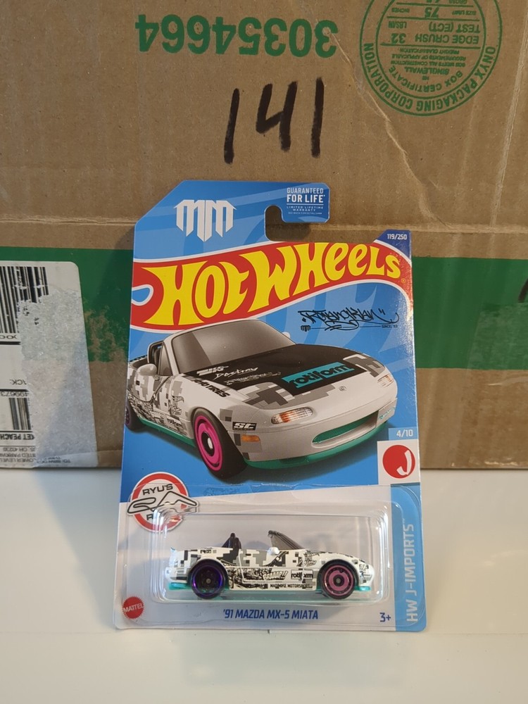 Hot Wheels 2022 HW J-Imports 4/10 119 1991 '91 Mazda MX-5 Miata  Ryu's Rides