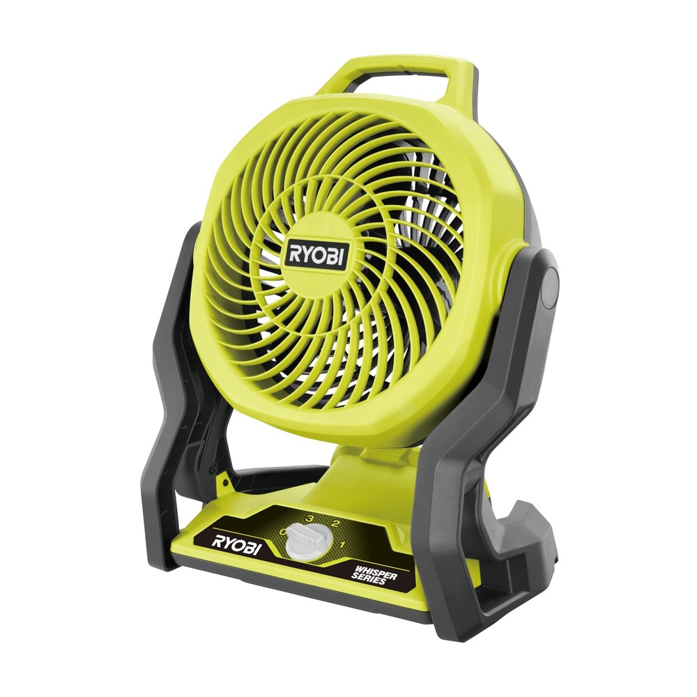 RYOBI 18V ONE+ Whisper Fan RF18-0, Hyper Green, 7.5 in Bare Tool