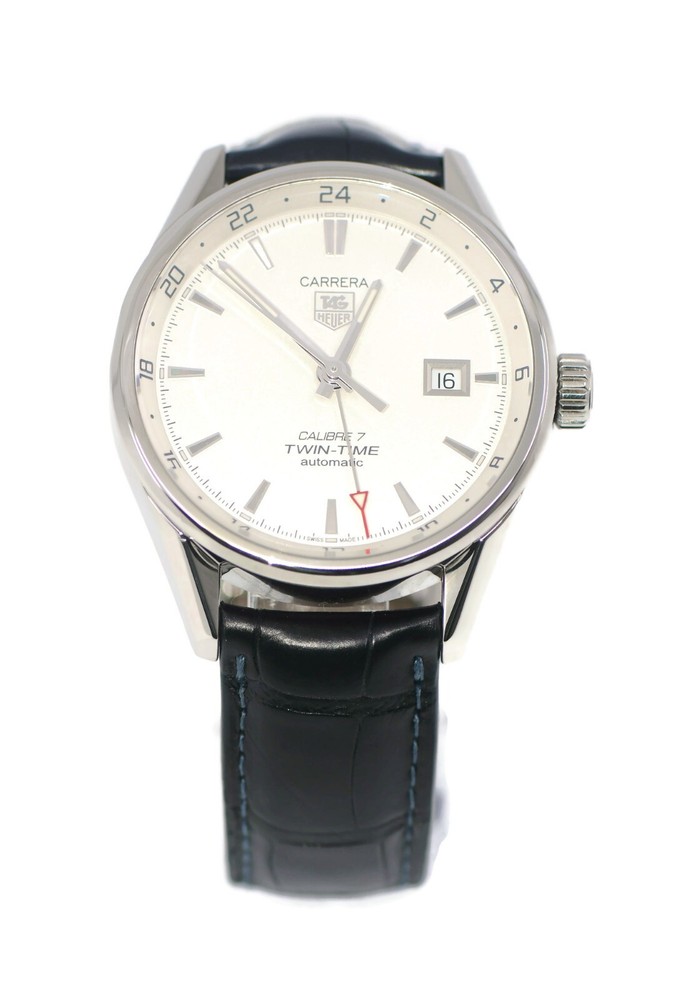 Tag Heuer Carrera Twin Time Stainless Steel Men's Watch WAR2011