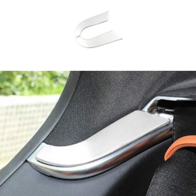 Silver Steel Rear C-pillar Cover Decoration Fit For Benz S-Class S450 2021-2023