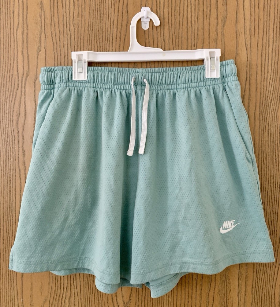 Nike Mesh Athletic Shorts XL Teal Green Lightweight Drawstring with Pocket