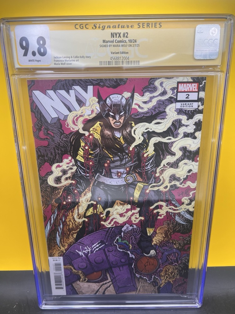 NYX #2 Signed By Maria WOLF VARIANT MARVEL COMICS (2024) X-23 WOLVERINE CGCS 9.8