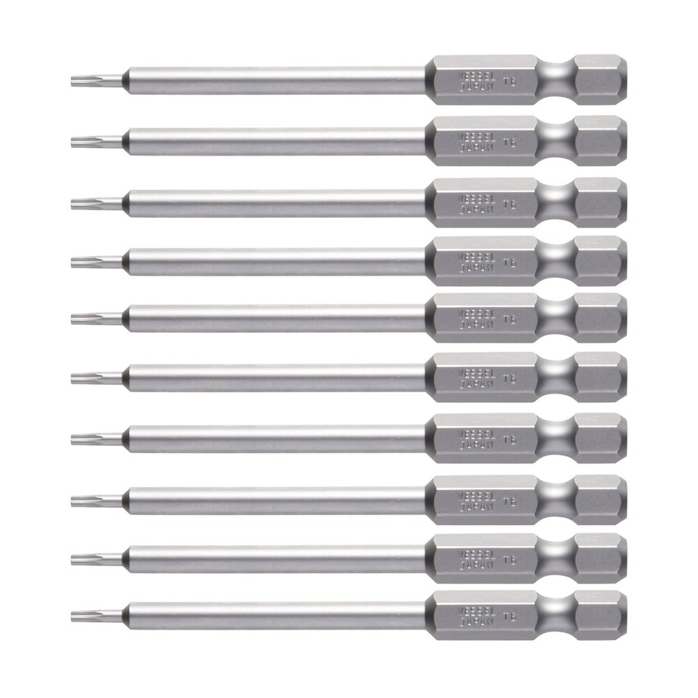VESSEL Torx Bit T6 x 75mm Set of 10 J ZP