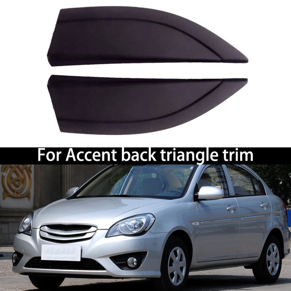 Premium Black Rear Molding Cover for Hyundai Accent 2006-2010, 2-Piece Set