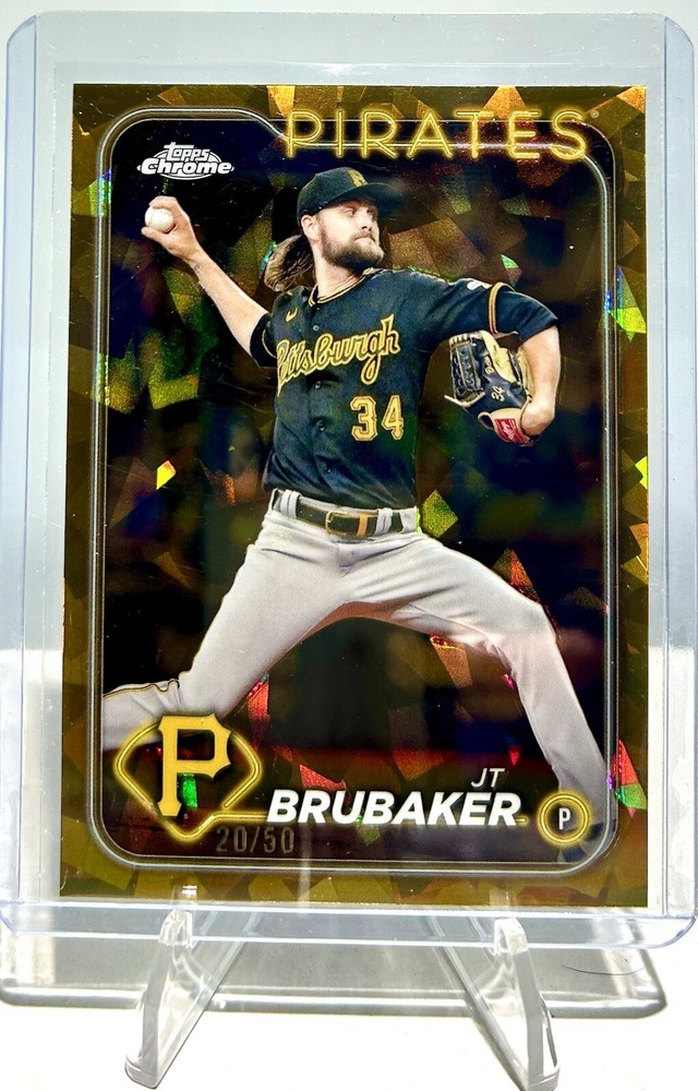 2024 Topps Chrome Sapphire JT Brubaker Gold /50 Color Match Parallel