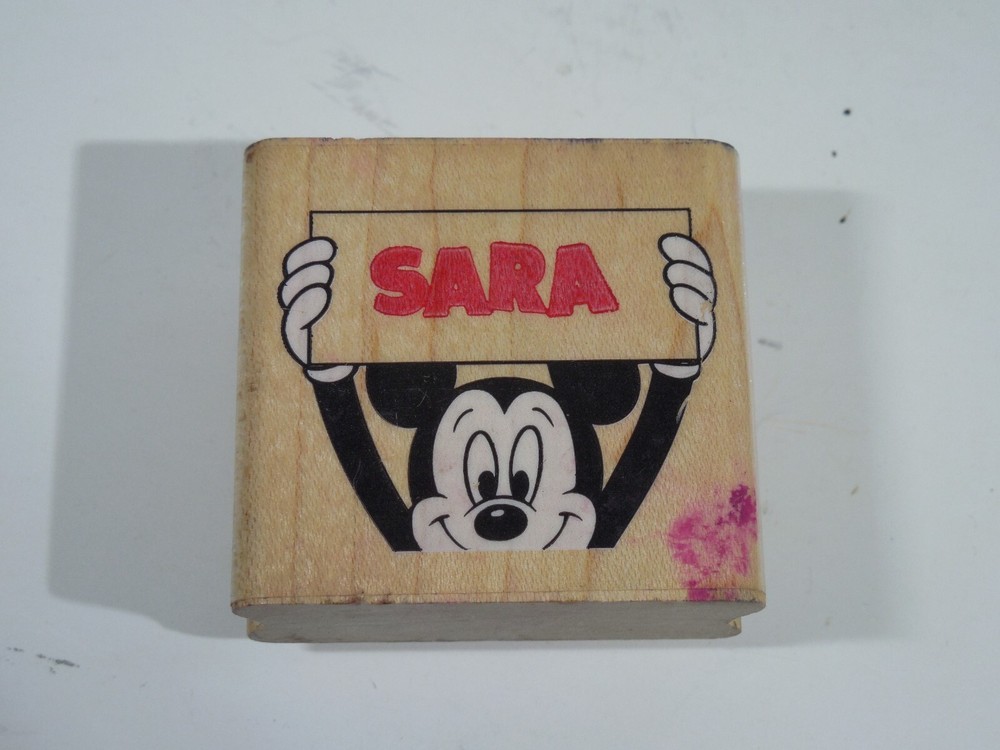 mickeys paper company rubber name stamp SARA