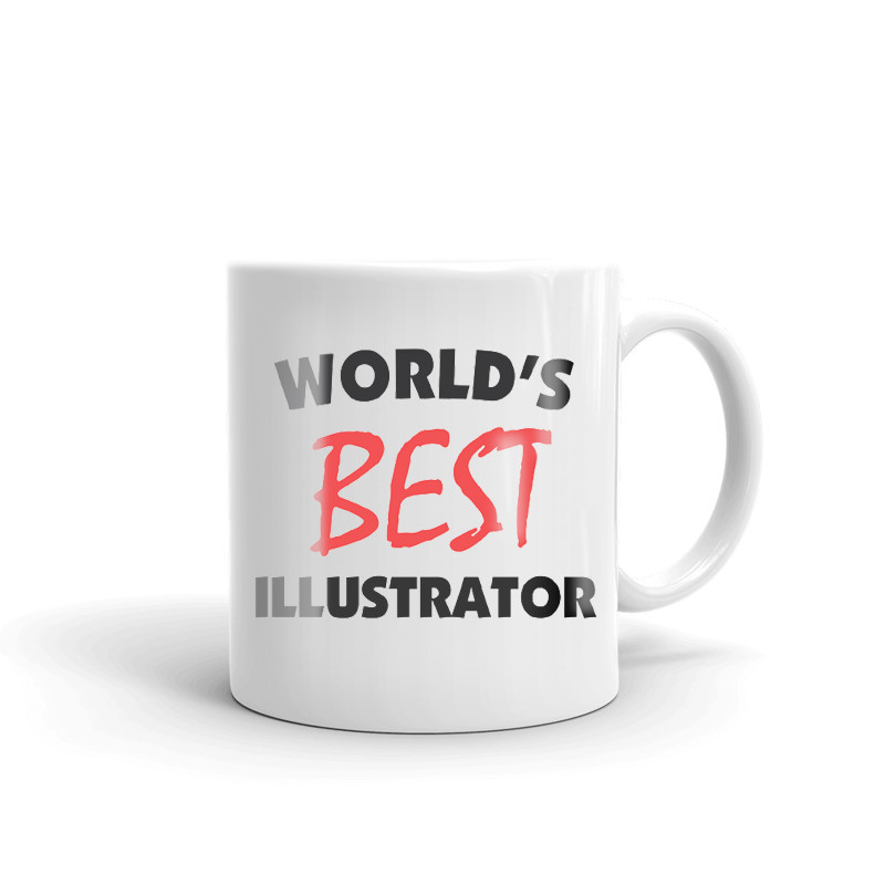 World's Best Illustrator Coffee Tea Ceramic Mug Office Work Cup Gift