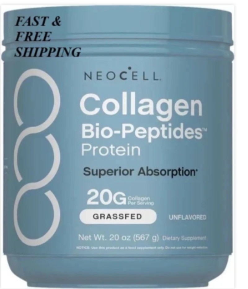 NEW  LUXRY NeoCell Collagen Bio-Peptides Protein Supplement Grass Fed,-20Oz