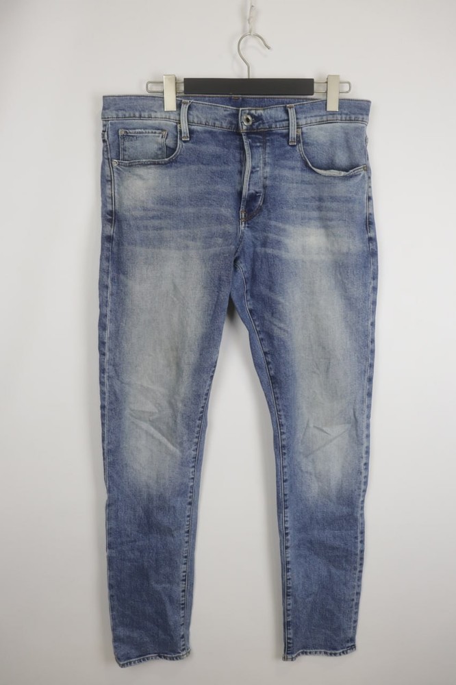 G-STAR RAW Denim Blue 3301 Regular Tapered Jeans Size W34 L36