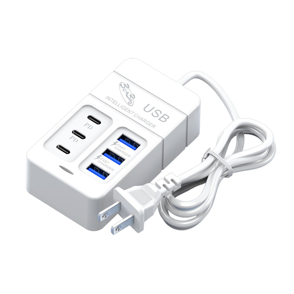 6-Port USB Fast Charging Power Strip for Mobile Phones