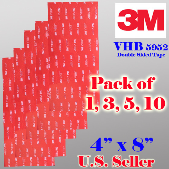 3M VHB Double Sided Foam Adhesive Sheet Tape 5952 Automotive Mounting 5952 Gopro