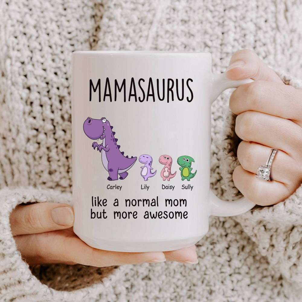 Mother's Day Mug Gift Mamasaurus Mug Funny Mug For Mom Birthday Gift For Mom