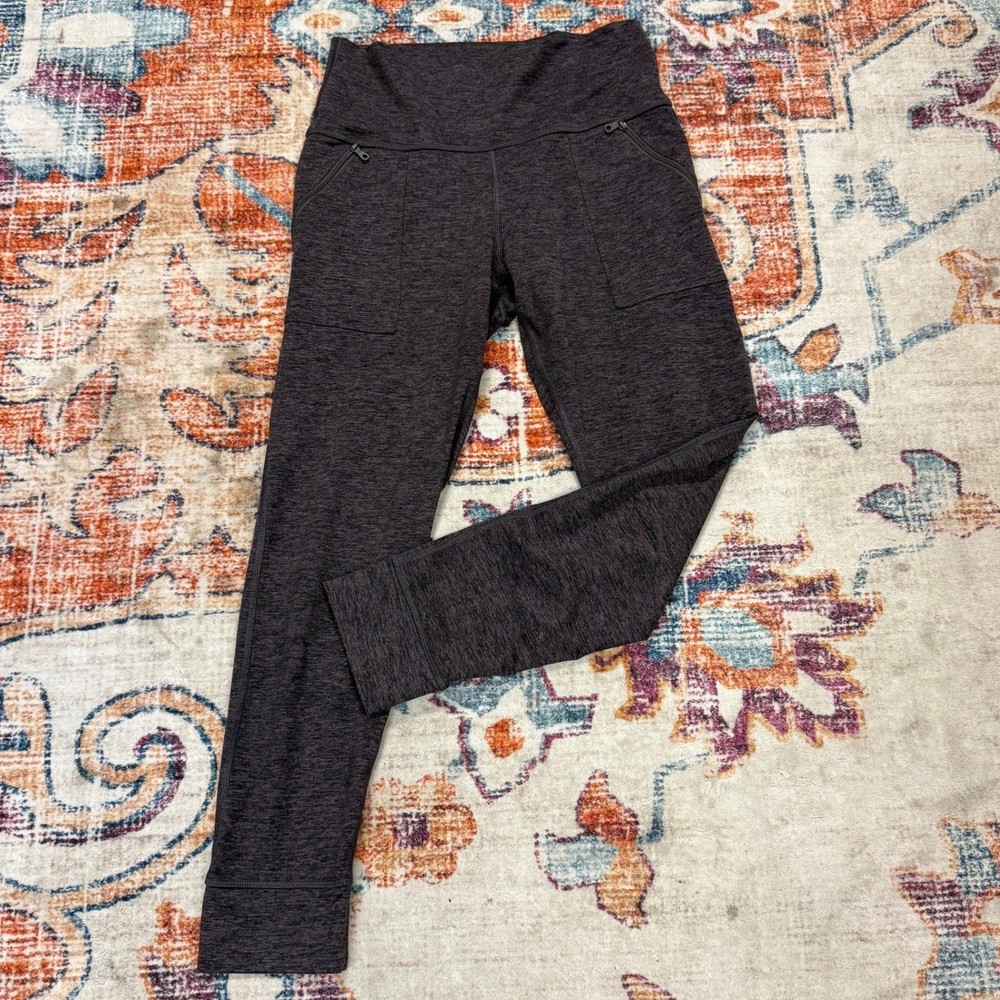 Aerie OFFLINE The Hugger Hi-Rise Leggings Grey Zipper Pockets L 444736060