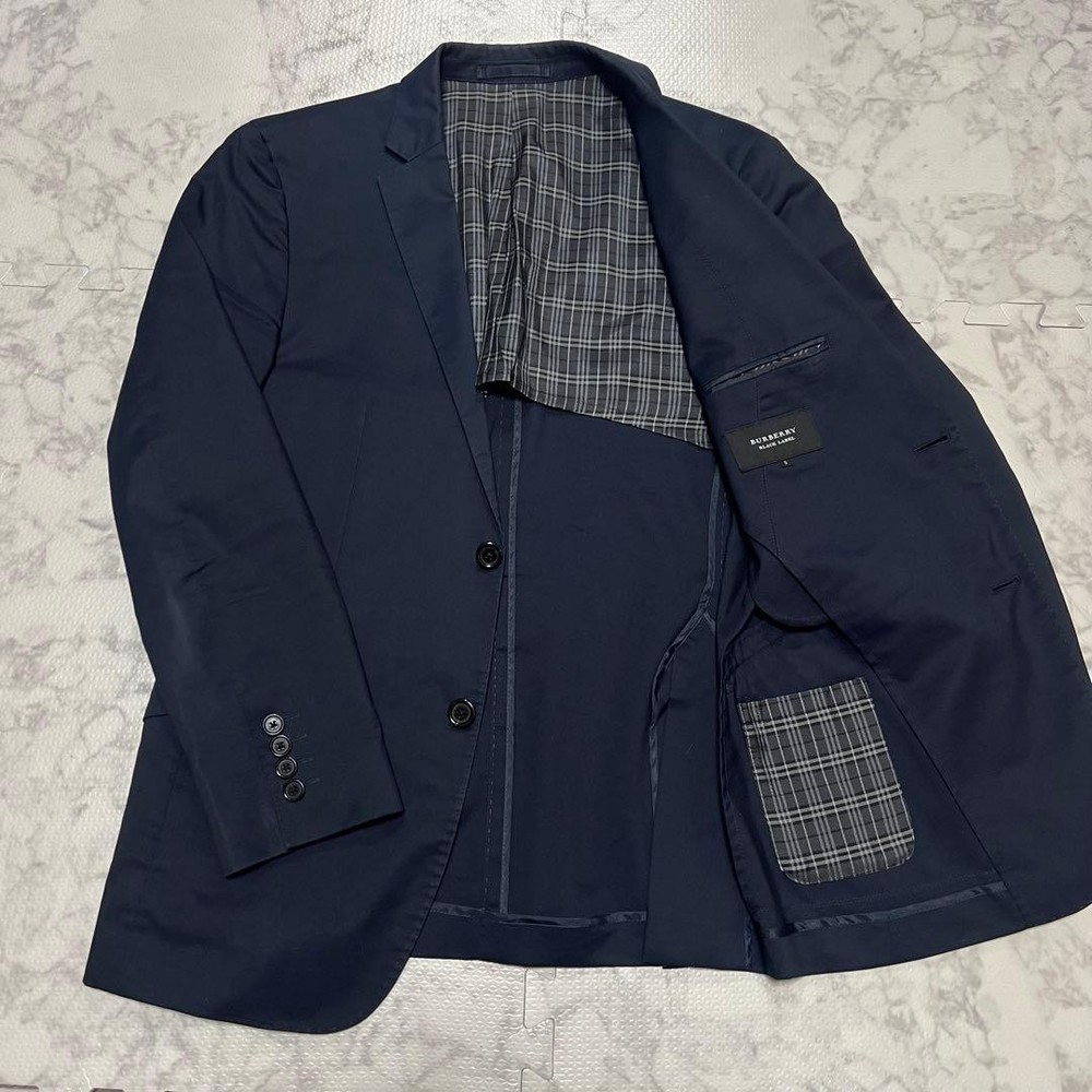 Burberry Black Label Tailored Jacket Navy Nova Check S