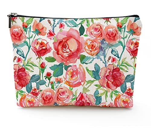 Linen Travel Makeup Bag Large Cosmetic Organizer For Women