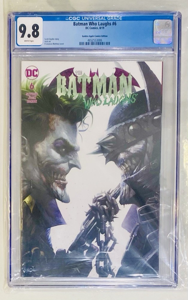 Batman Who Laughs #6 CGC 9.8 Joker Mattina Variant Cover DC Comics